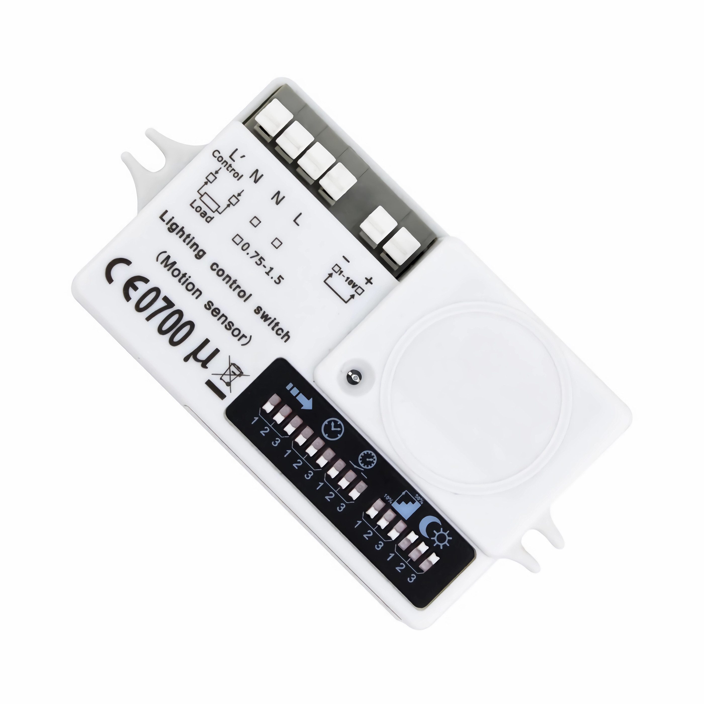 Bolwins Bewegungsmelder L02C MC003V Merrytek Mikrowellen Bewegungssensor Ein Aus Dimmfunktion, (Bewegungsmelder, 1-St., Merrytek MC003V), 3-Stufen Dimmfunktion, 5.8GHz, 800W/1200W