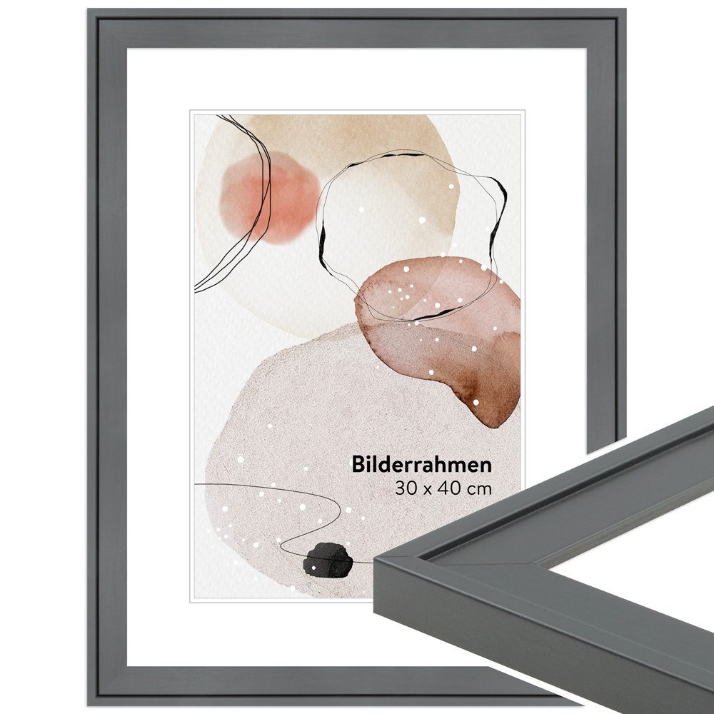 WANDStyle Bilderrahmen H120, Grau, aus Massivholz günstig online kaufen