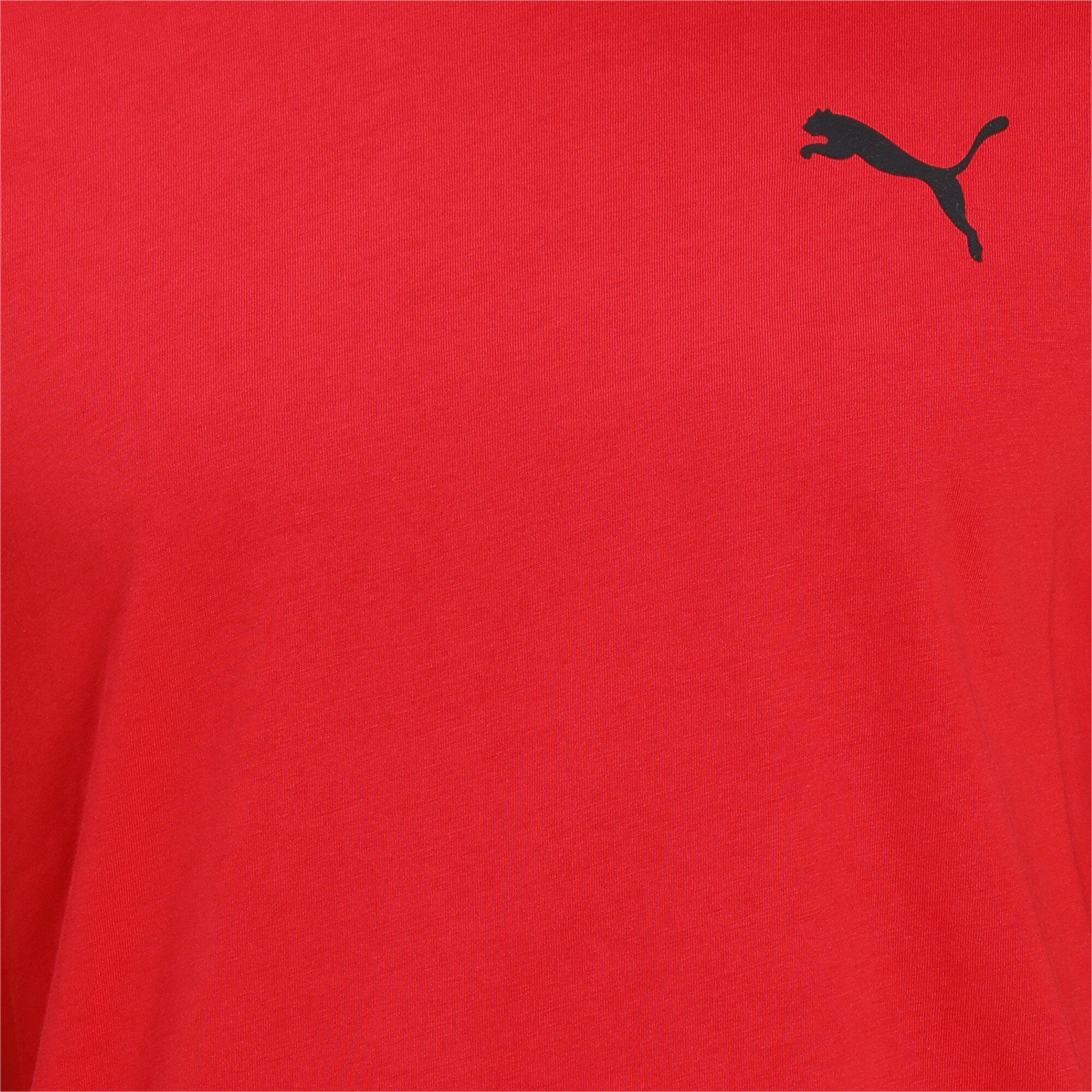 Essentials Herren Cat Red Risk Logoprint mit PUMA T-Shirt dezentem T-Shirt High