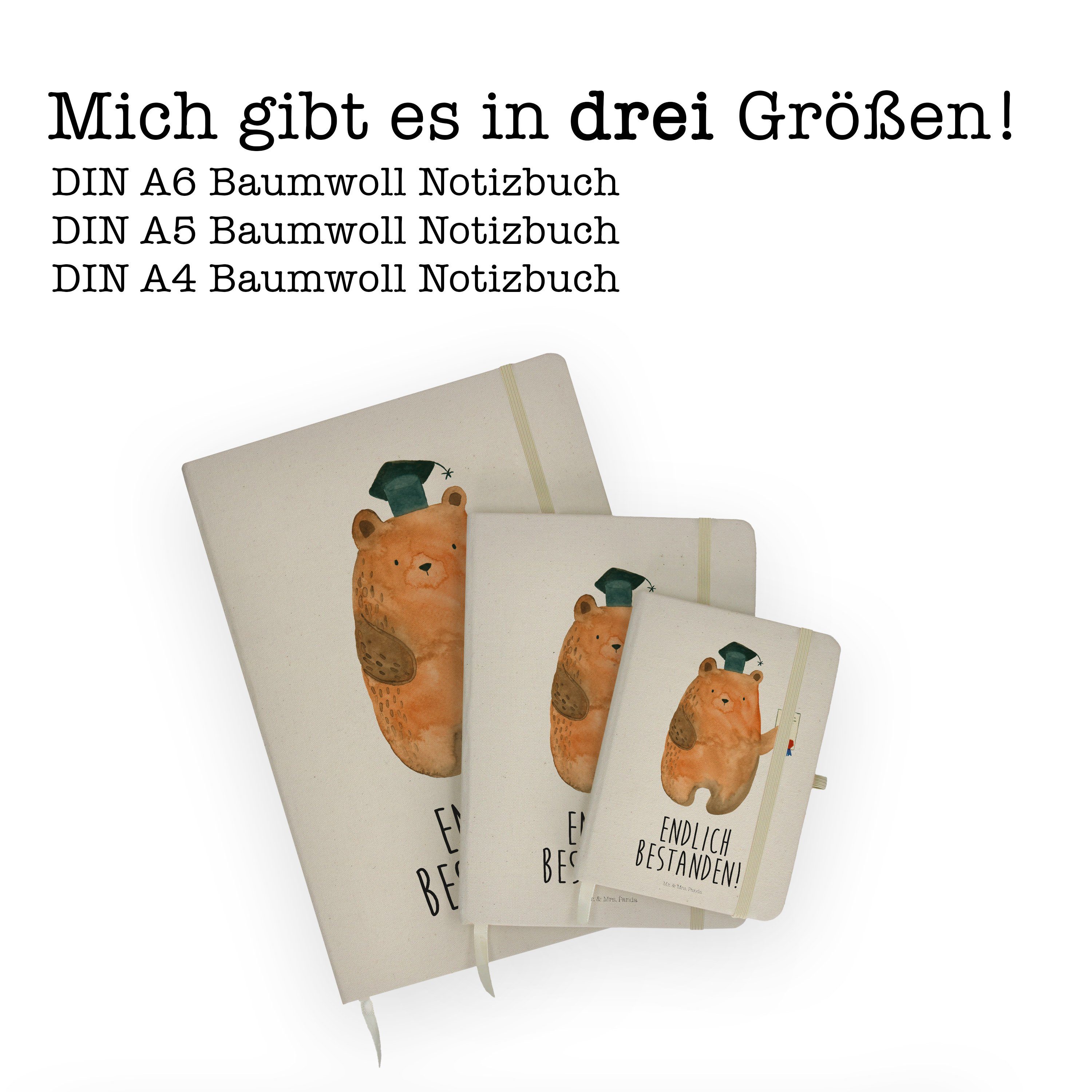 Teddybär, bestanden, Notizbuch No - Mrs. Prüfungsbär Panda Mr. & Prüfung Transparent - Geschenk,