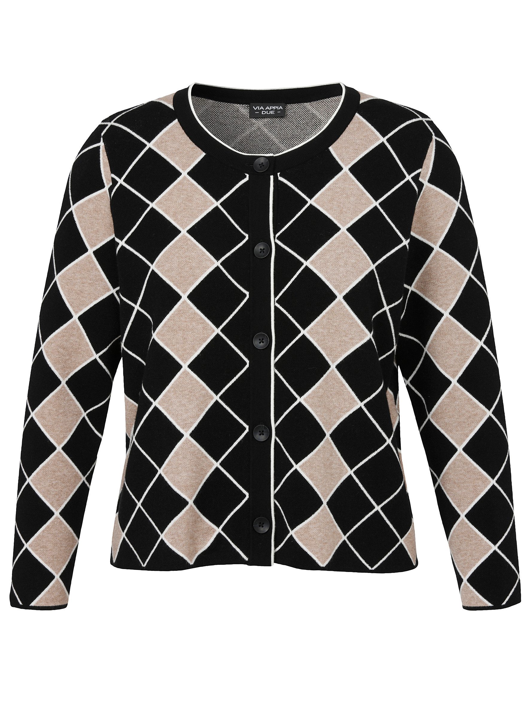 VIA APPIA T-Shirt Jacke Rundhals 1/1 Arm günstig online kaufen