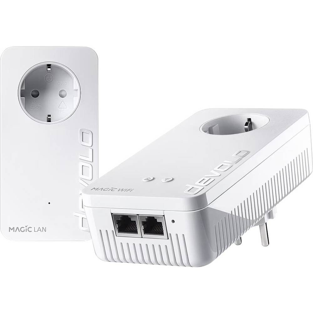 DEVOLO Magic 2 WiFi 6 next Powerline Starter Kit Powerline, WLAN 2400 MBit/s Reichweitenverstärker