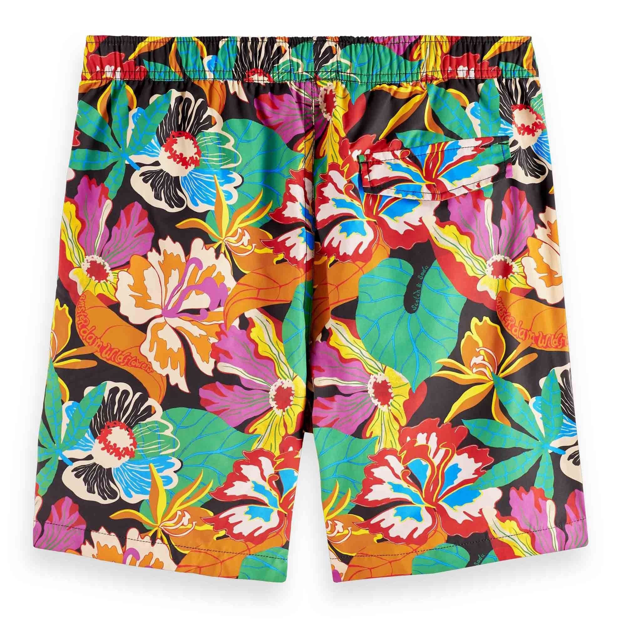 & Scotch recyceltes - Badeshorts Badeshorts Print, Blumen Herren Allover Soda