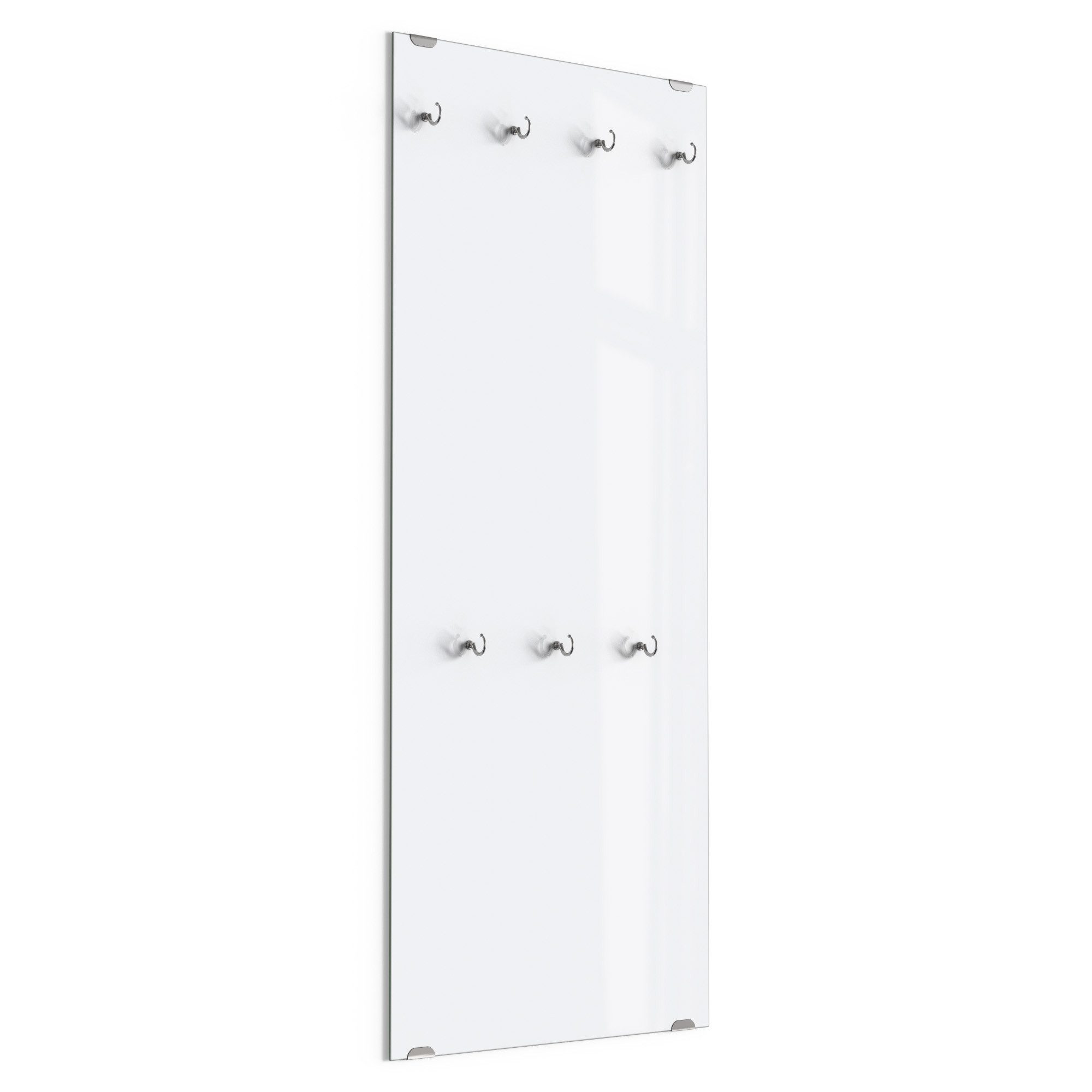 DEQORI Kleiderhaken 'Unifarben - Weiß', Glas Garderobe hängend Flur Jackenhalter modern Wandgarderobe Haken