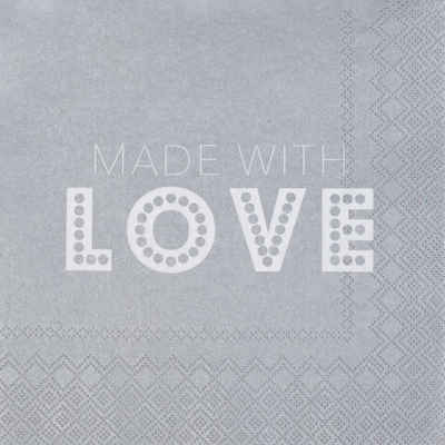 Räder Design Papierserviette Servietten Made with Love