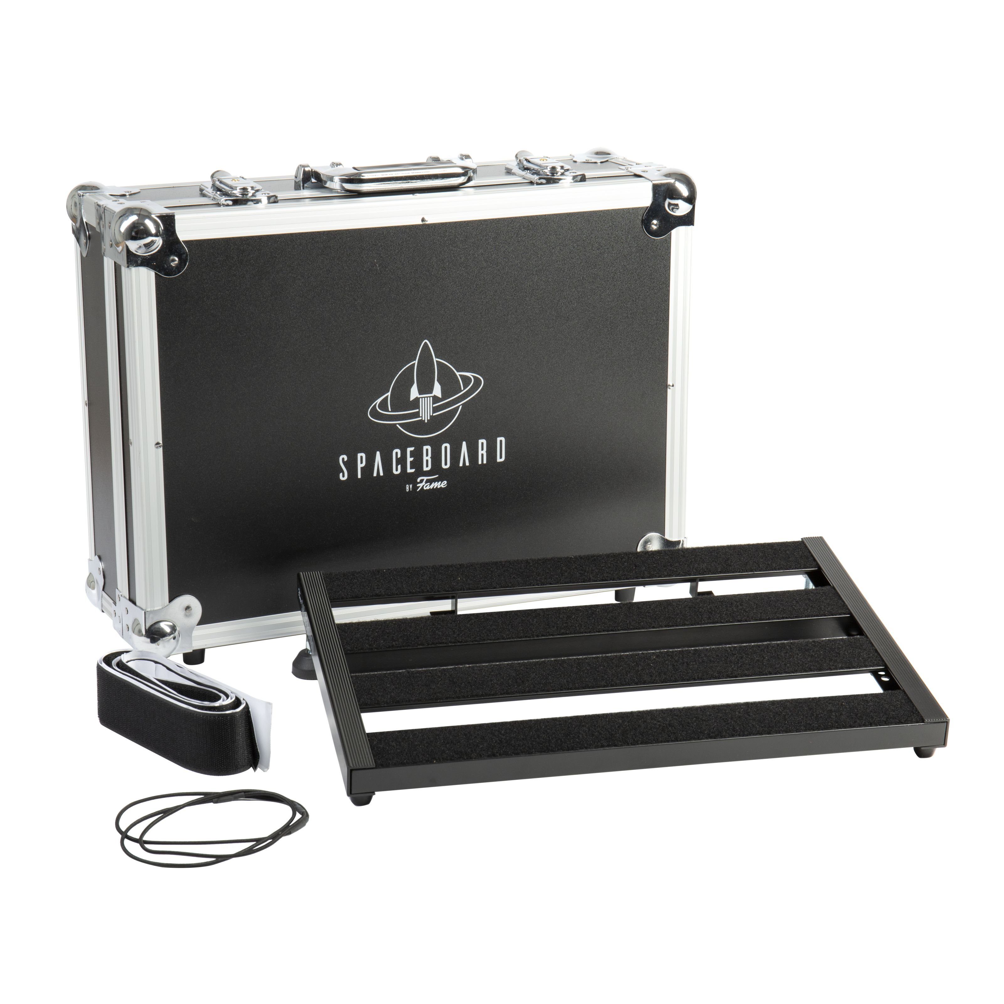 FAME EGitarrenKoffer, Pedalboard, Board aus pulverbeschichtetem