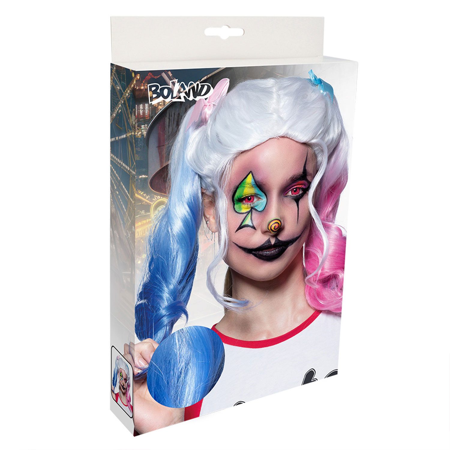 Boland Kostüm-Perücke Damen Perücke Lady 'Harle Kin', Mehrfarbig