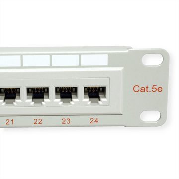 ROLINE Kat.5e (Class D) 19"-Patchpanel, 24 Ports, UTP Netzwerk-Panel (bestückt, 24 Ports)