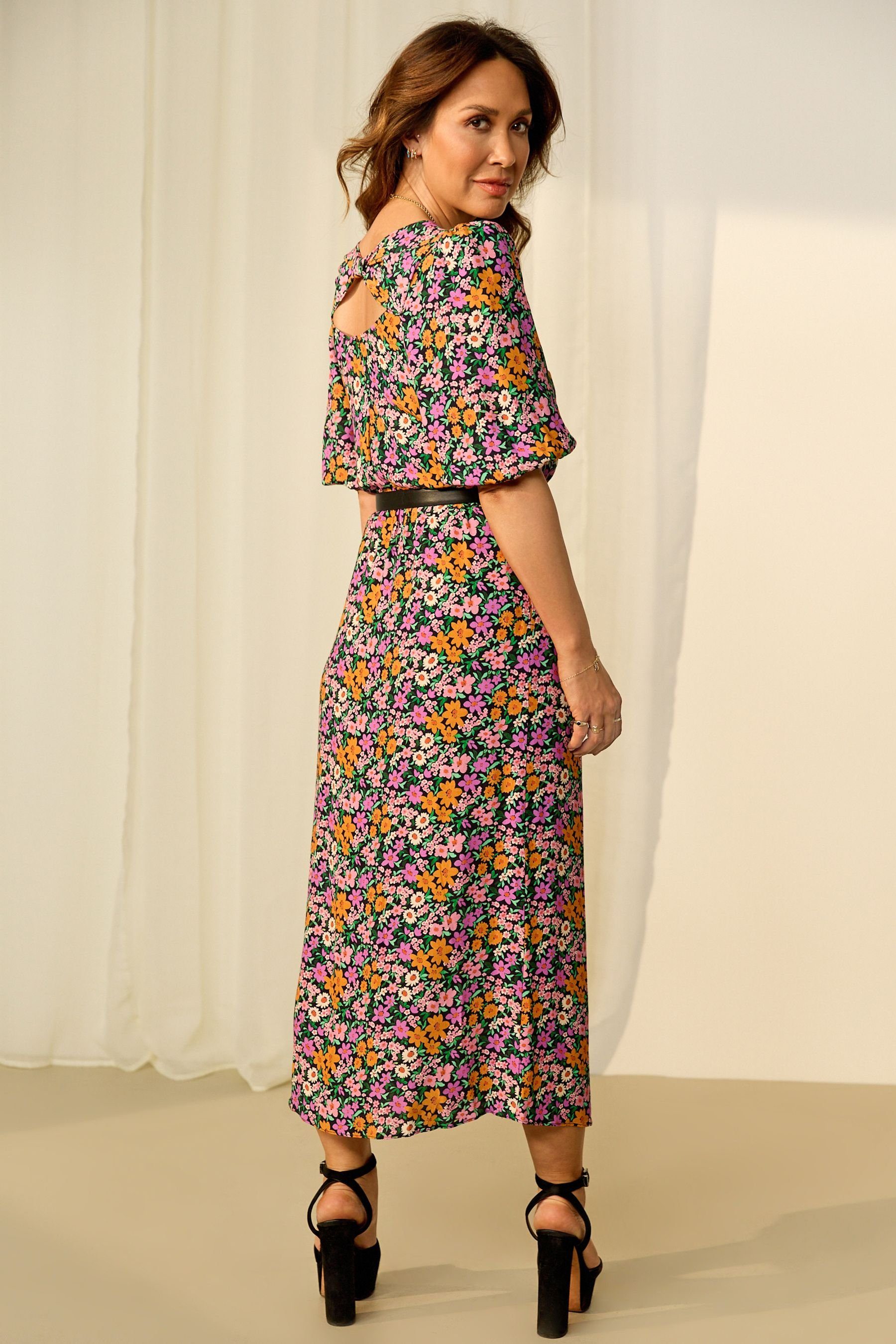Myleene Klass Druckkleid Myleene Klass Kleid mit Aztekenmuster Animalprint (1-tlg)