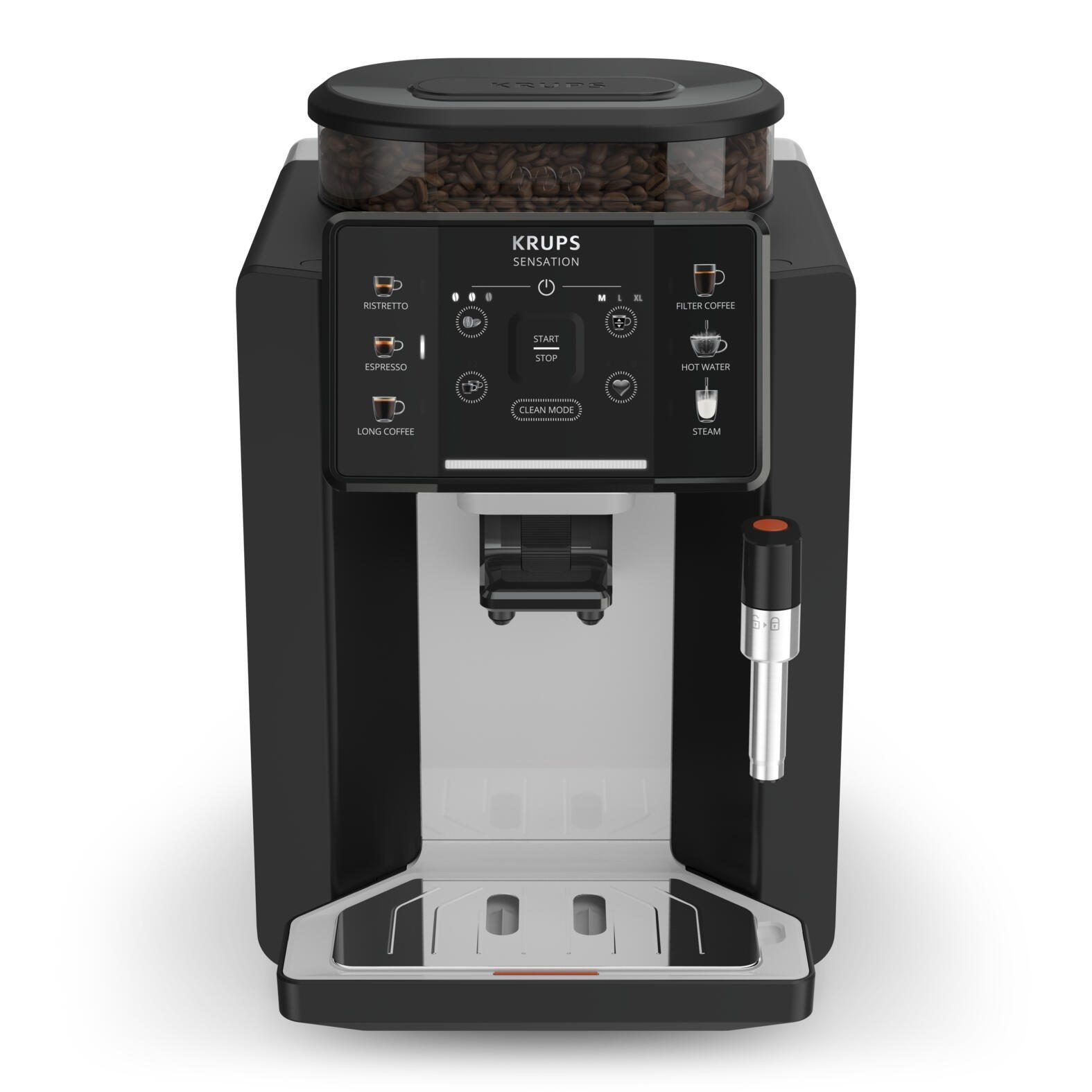 Krups Kaffeevollautomat EA910A10, Krups Sensation C10 Kaffeevollautomat EA910A10 Touchscreen Schwarz