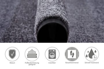 Fußmatte »Super Wash & Clean«, Andiamo, rechteckig, Höhe: 7 mm, Schmutzfangmatte, Uni Farben, Herbst &, rutschhemmend, waschbar