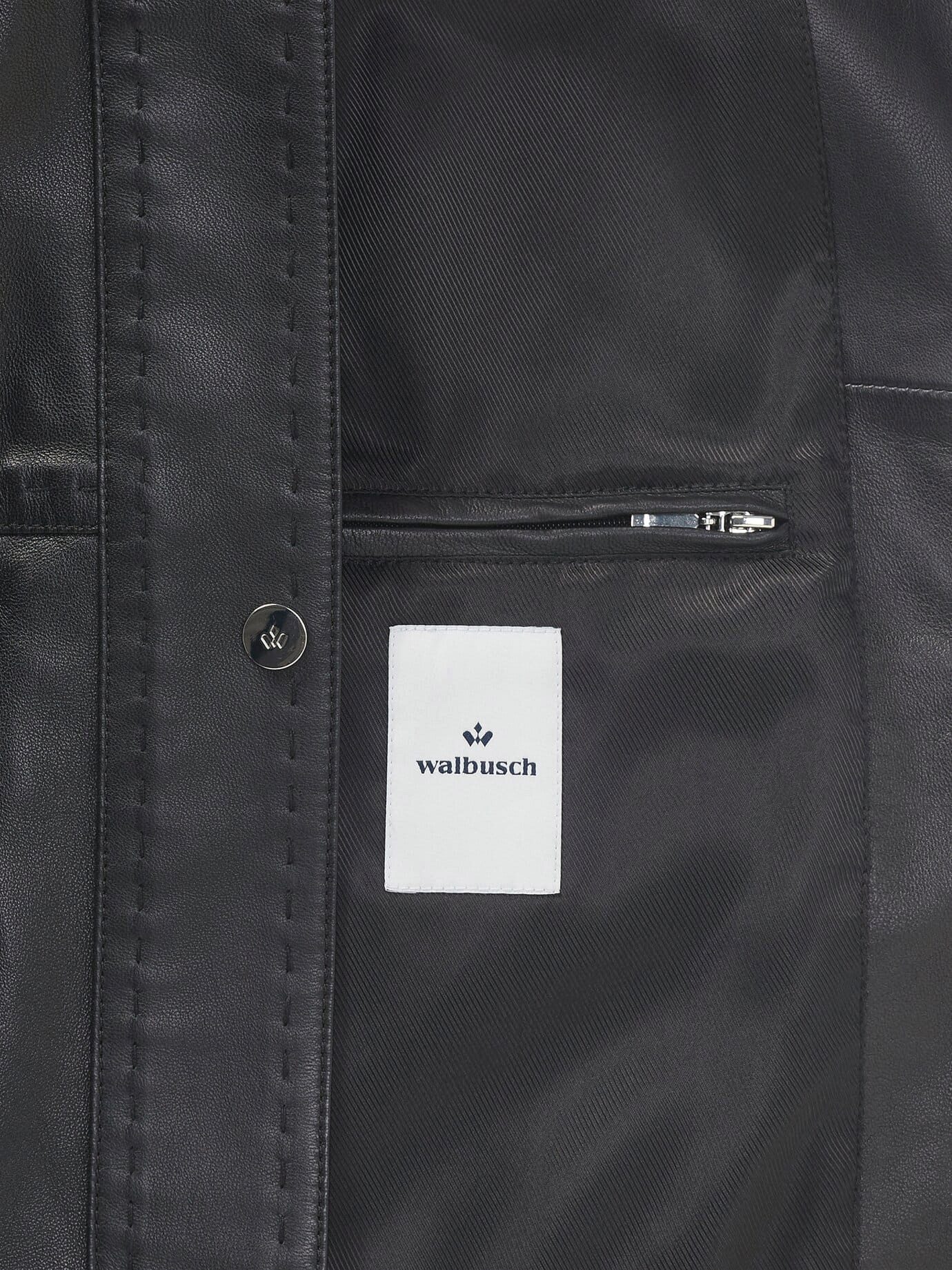 Walbusch Lederjacke Damen Kurze Jacke aus Lammnappa Umlegekragen, modern – Bild 4 von 4