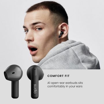 sudio mit Bluetooth, Touch Control mit kompakter kabelloser Ladeschale IPX4 In-Ear-Kopfhörer (Schnelles Internet für eine reibungslose Verbindung in der digitalen Welt., geräuschdurchlässige mit integriertem Mikrofon Premium Crystal Sound)
