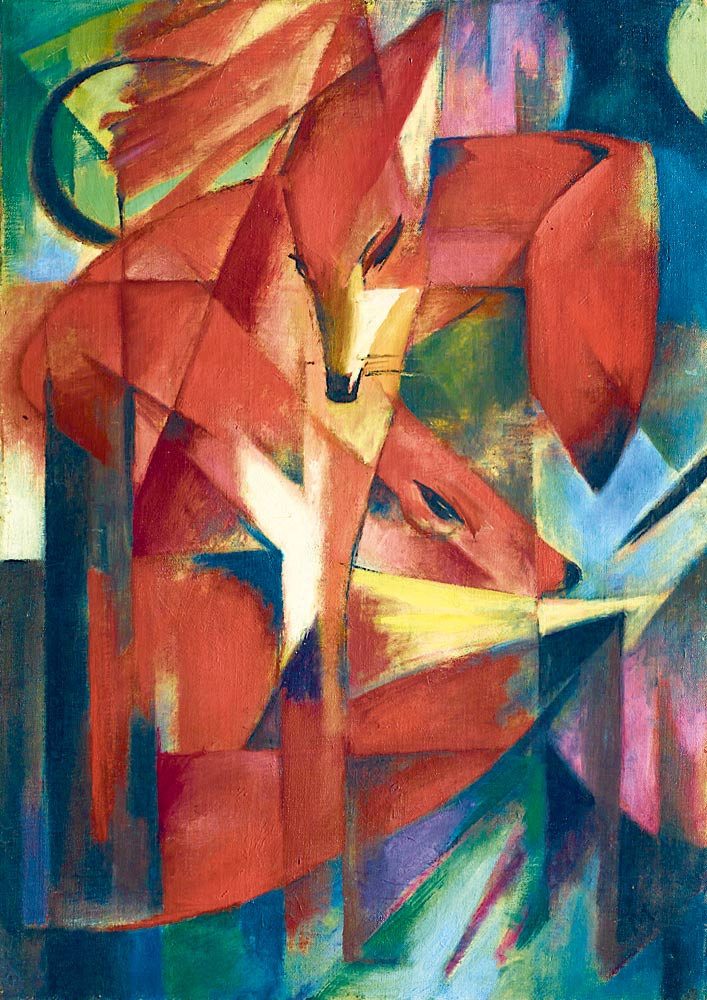 Bluebird Puzzle Puzzle Franz Marc - The Foxes, 1913, Puzzleteile