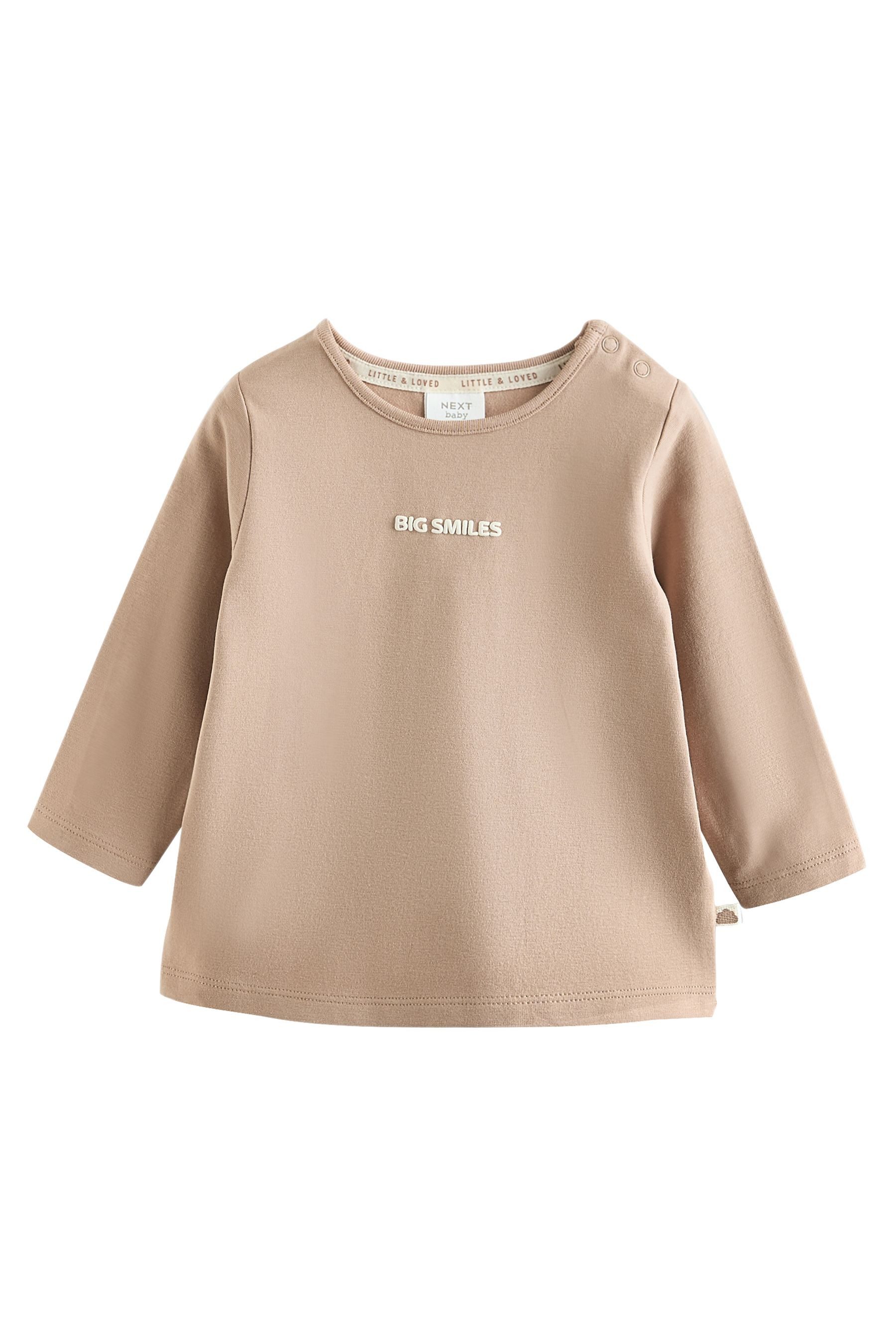 Next Langarmshirt 3er-Pack langärmelige Baby T-Shirts (3-tlg)