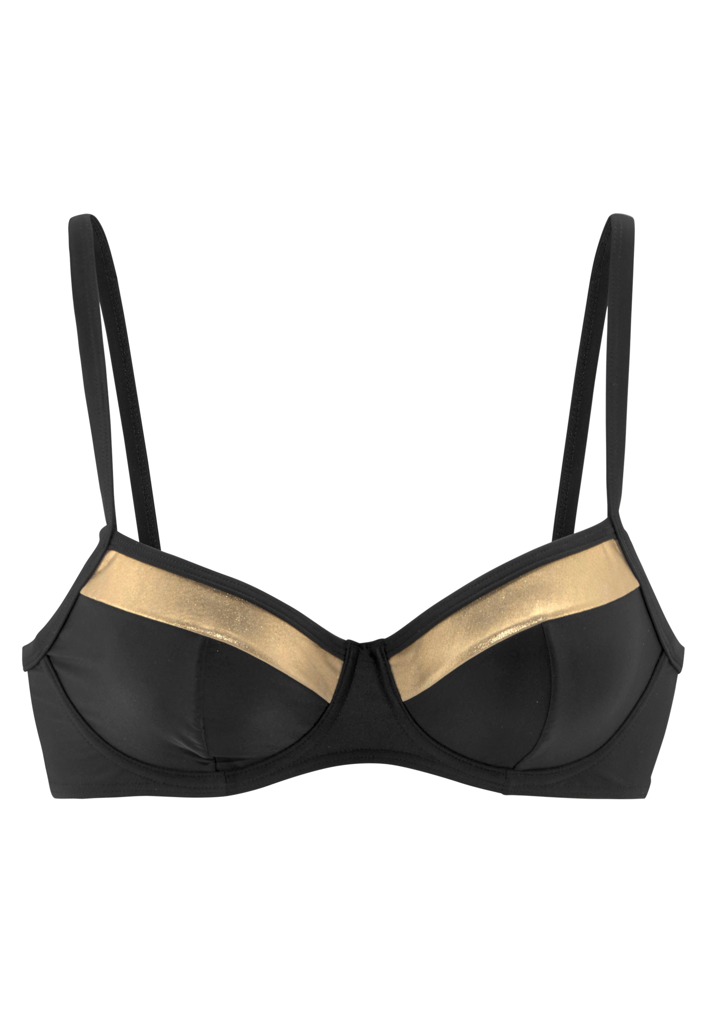 LASCANA Bügel-Bikini-Top Elodie, mit trendigem Materialeinsatz günstig online kaufen