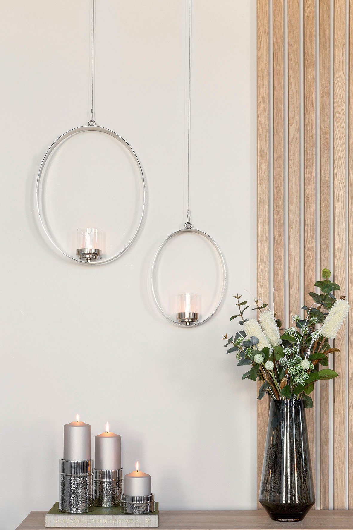 Fink Hängewindlicht SABINA (1 St), Kerzenhalter aus Edelstahl und Glas günstig online kaufen