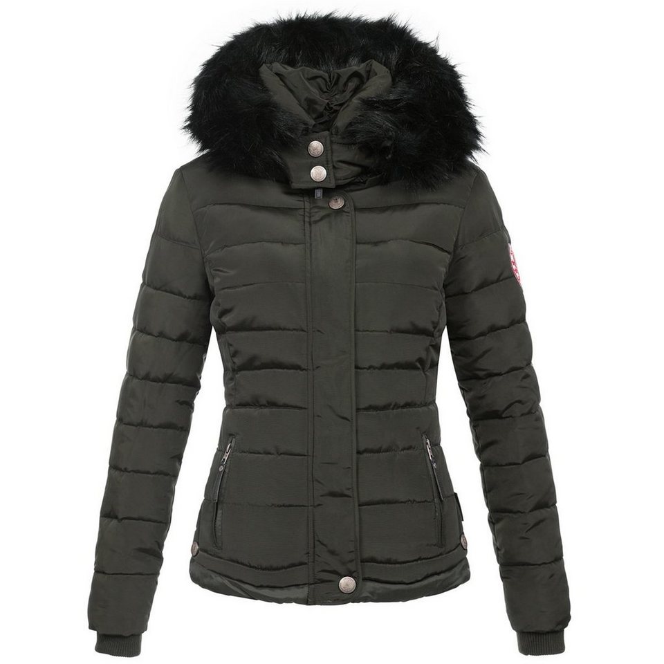 Navahoo Steppjacke Chloe hochwertige Winterjacke mit abnehmbarer Kapuze