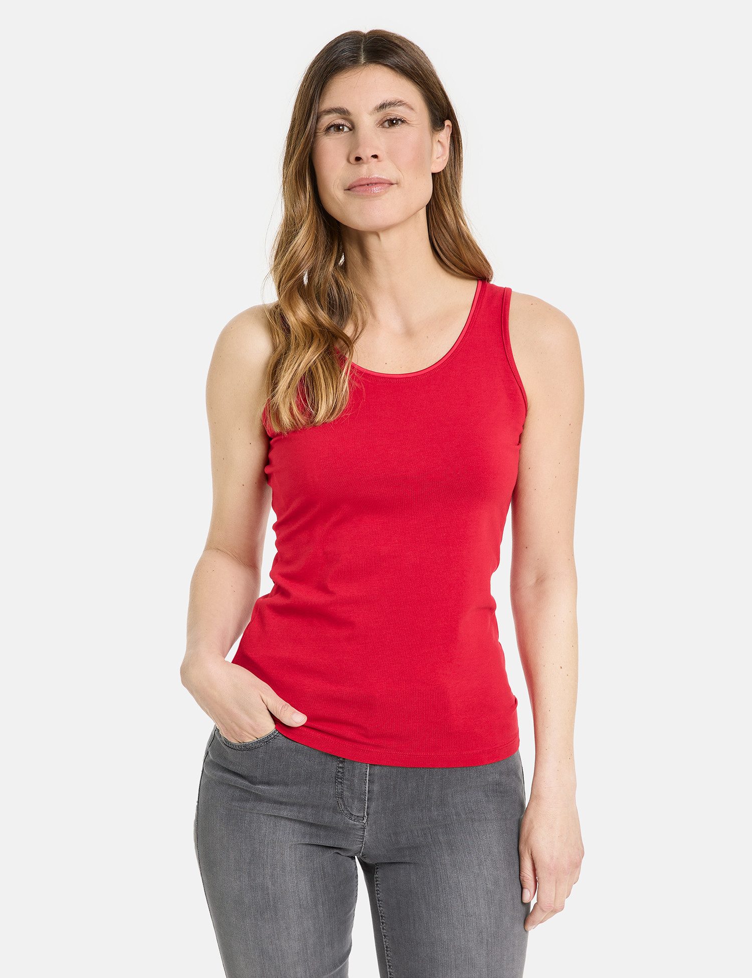 GERRY WEBER Shirttop Basic Top nachhaltigem Baumwoll-Stretch