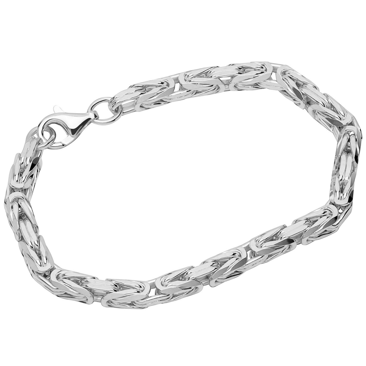 Begrenztes Erscheinungsbild NKlaus Silberarmband Armband 925 Germany Silber 8 fac Königskette Stück), in Made (1 19cm Sterling