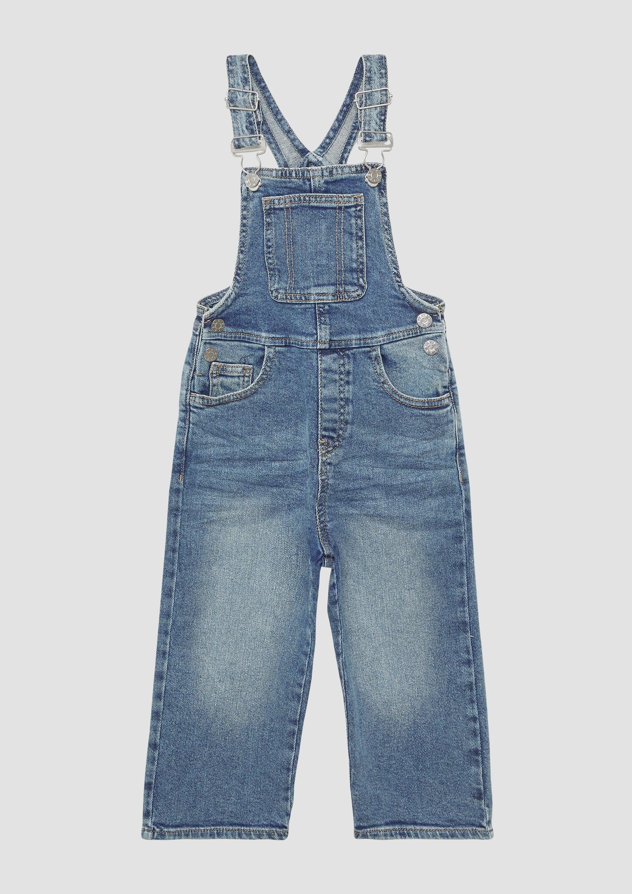 s.Oliver Weite Jeans Jeans-Latzhose Unisex Jeans-Latzhose im Relaxed Fit