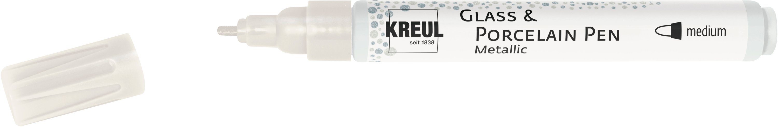 Kreul Lackmarker Porzellanmalstift Lichtecht, Perlweiß Wasserbasis Hobby Line