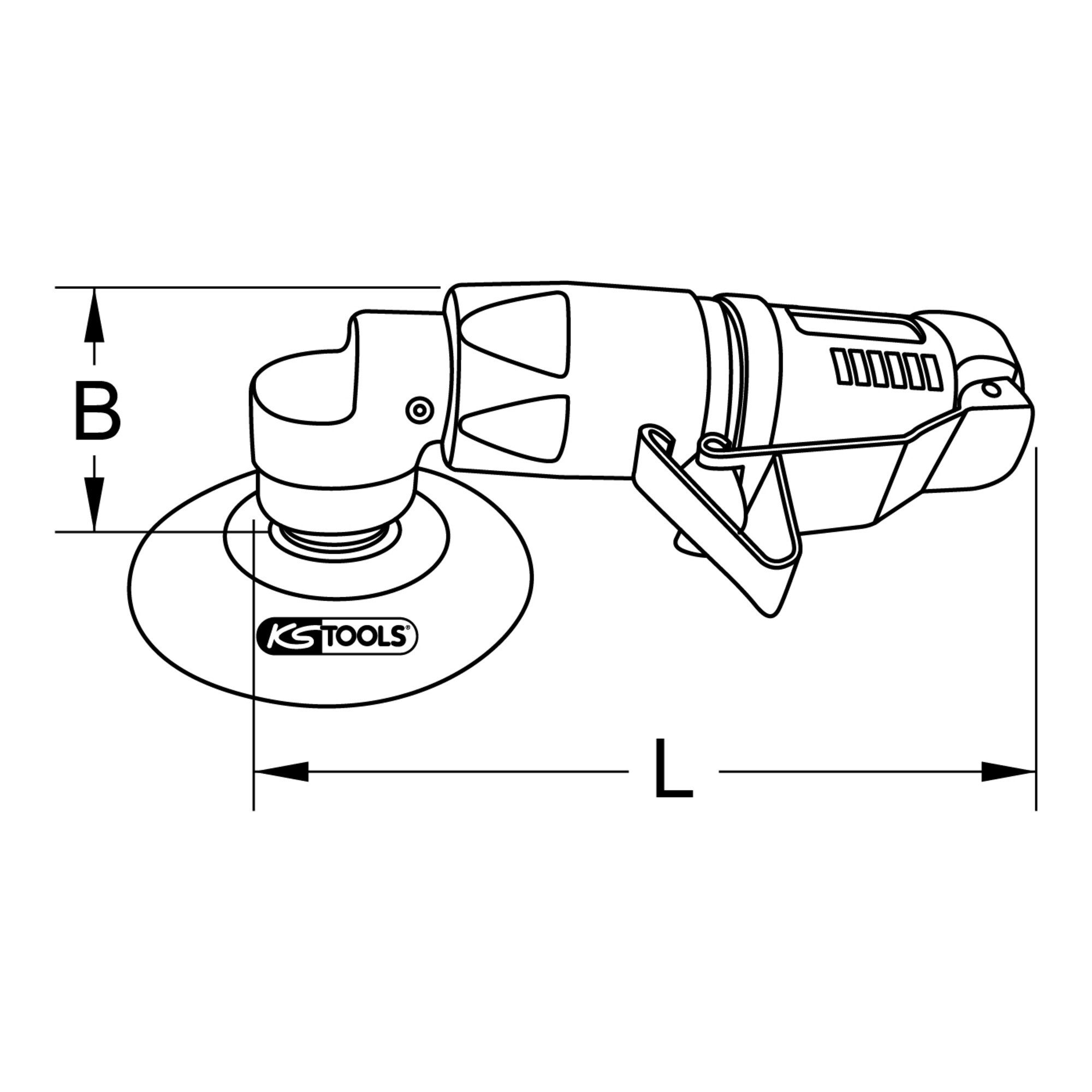 KS Tools Doppelschleifer KS Tools 1/4" Mini-Druckluft-Polierer-Satz 5-tlg.