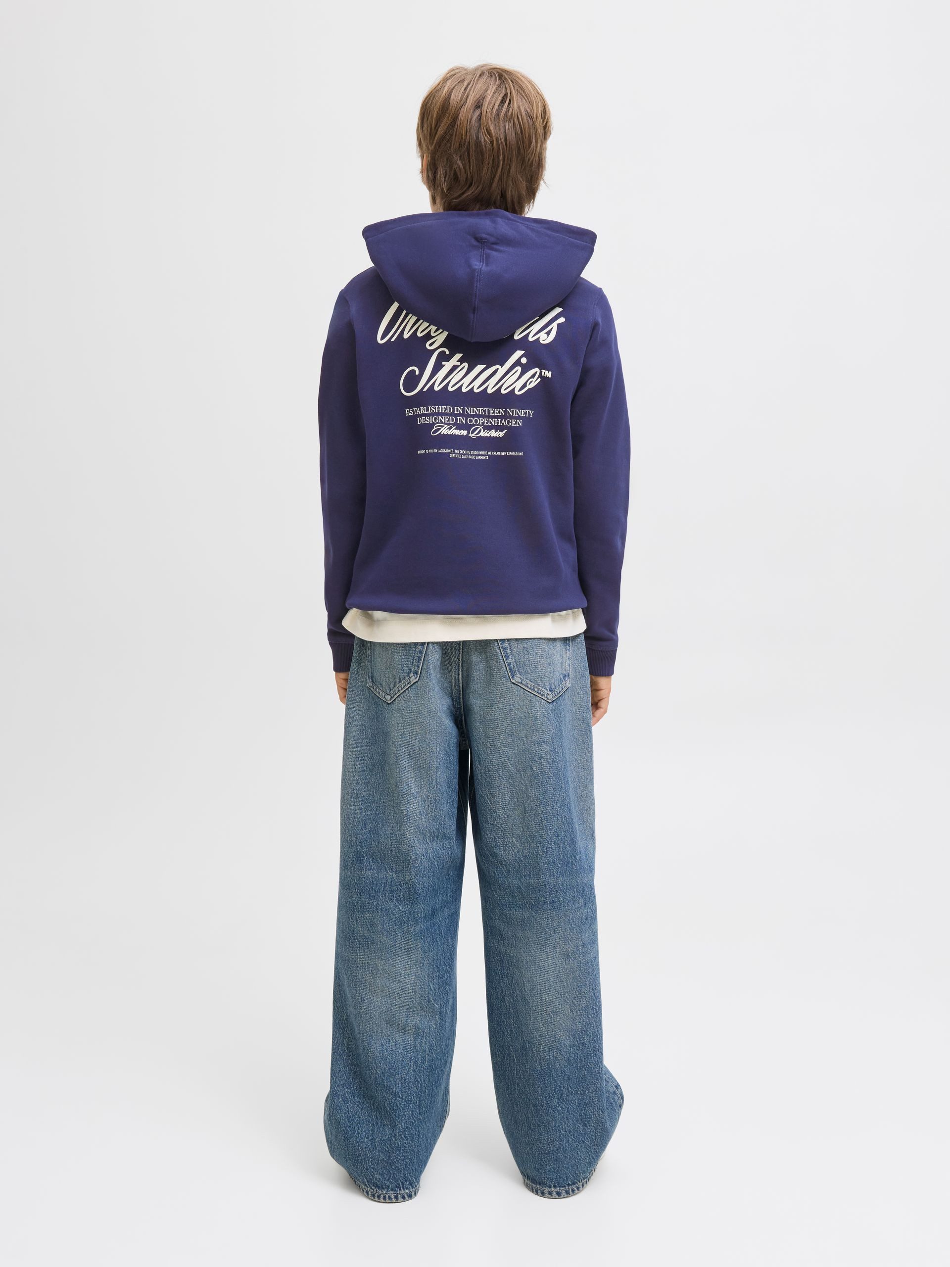 Jack & Jones Junior Sweatshirt JORNORREBRO TYPO BACK SWEAT HOOD SN JNR – Bild 5 von 5