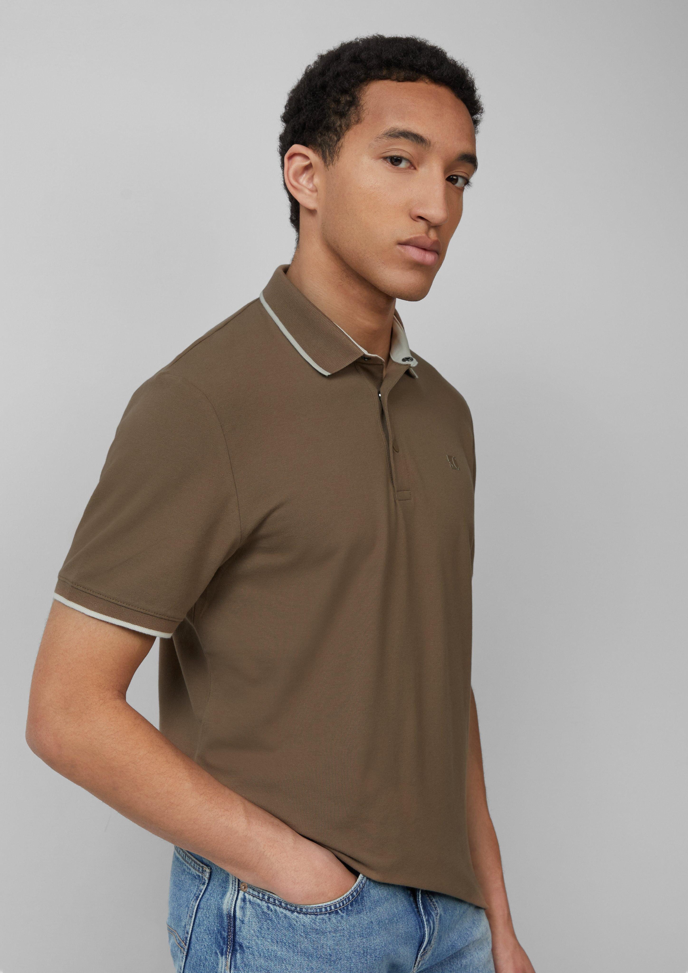 s.Oliver Kurzarmshirt Sportives Piqué-Poloshirt mit Kontrast-Details günstig online kaufen
