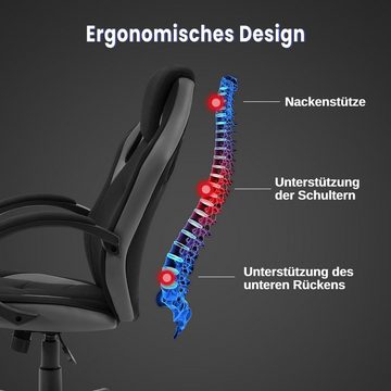 Woltu Gaming-Stuhl (1 St), Bürostuhl, drehbar ergonomisch höhenverstellbar