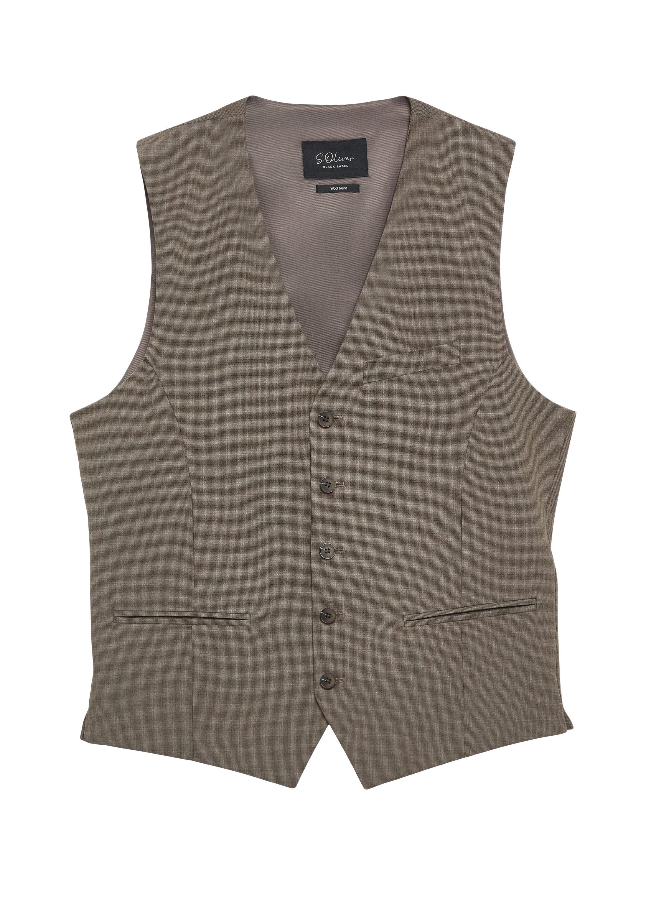 s.Oliver Jackenblazer Indoor-Weste S.OULTIMATE s.O ULTIMATE: Weste aus Wollmischung im Slim Fit
