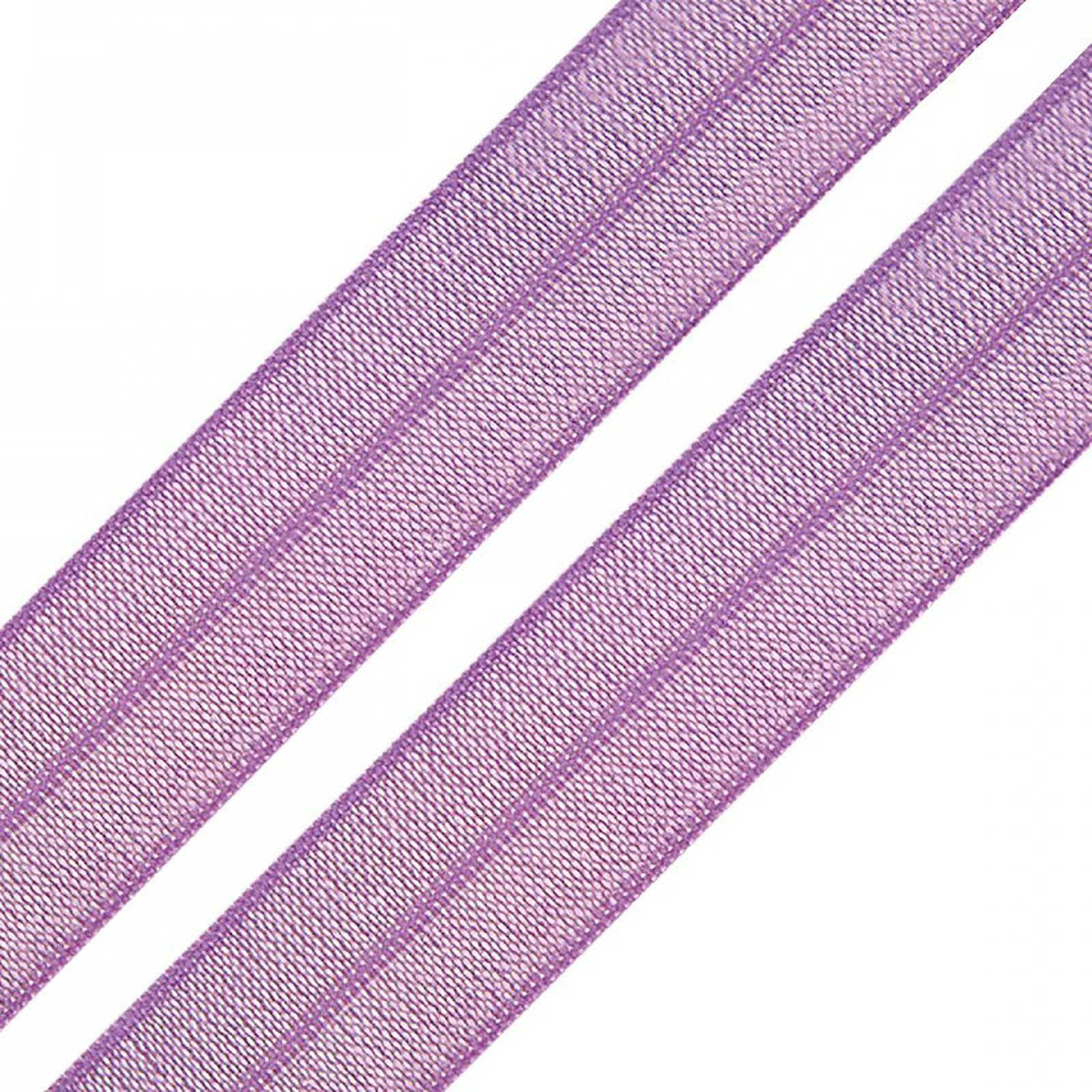 Satinband 25m Einfassband 20mm hochelastisch 44% Elastan gefalzt Faltgummi