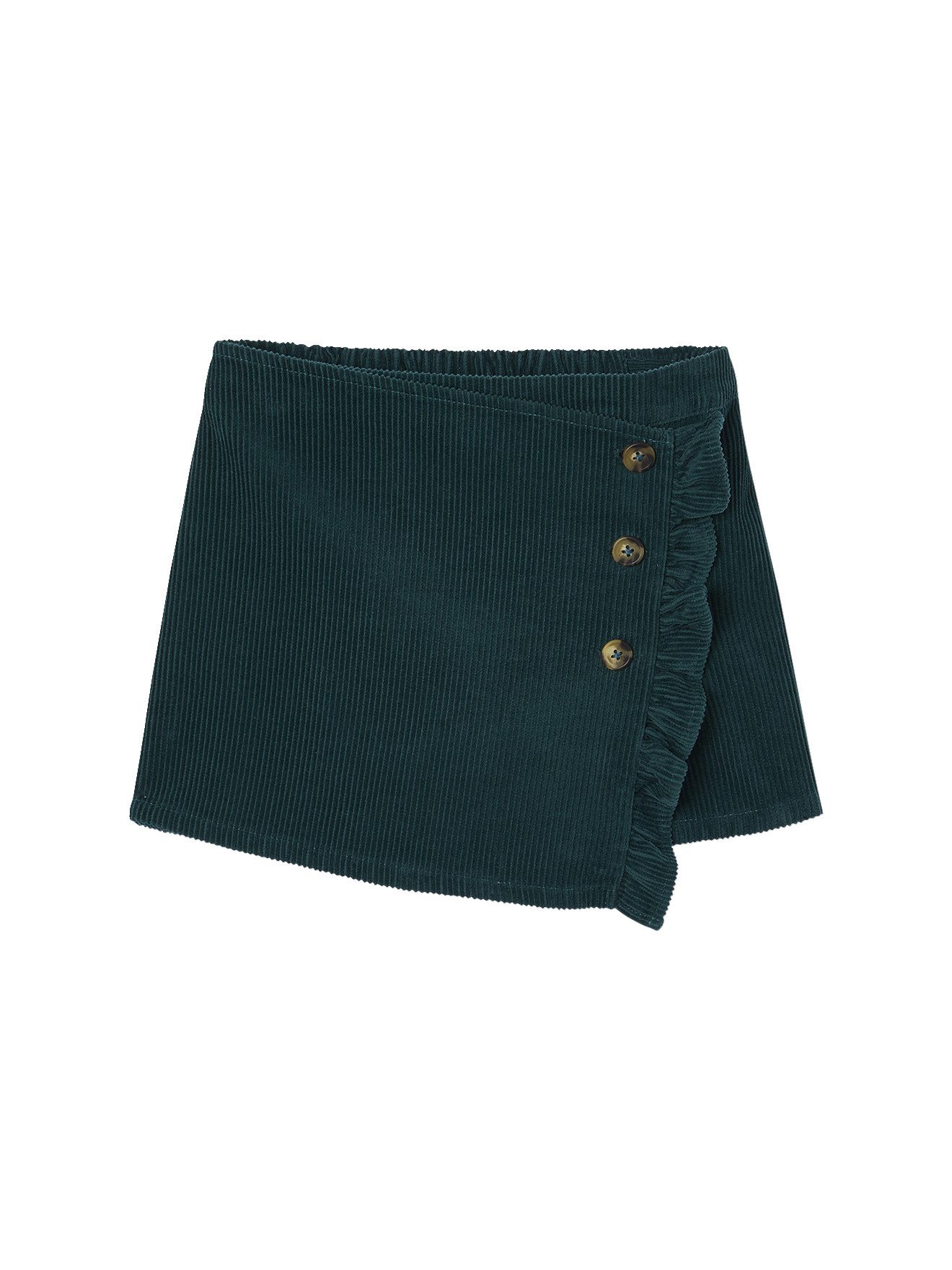vertbaudet Minirock Mädchen Cord-Hosenrock in Wickeloptik