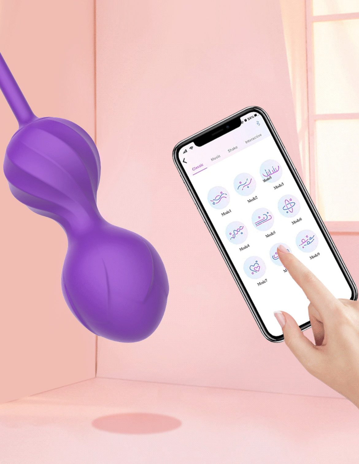 denu-shop Beckenbodentrainer Beckenboden Trainer Damen Silikon Beckenbodenkugel, Packung, 1-tlg., 1, Kräftigung der Becken- und Unterleibsmuskulatur