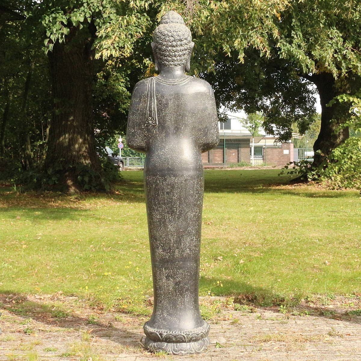 Oriental Galerie Dekofigur St), Buddha Handarbeit Garten im Herstellung traditionelle (1 190 cm in Ursprungsland Meditation XXL Steinfigur Lebensgroße