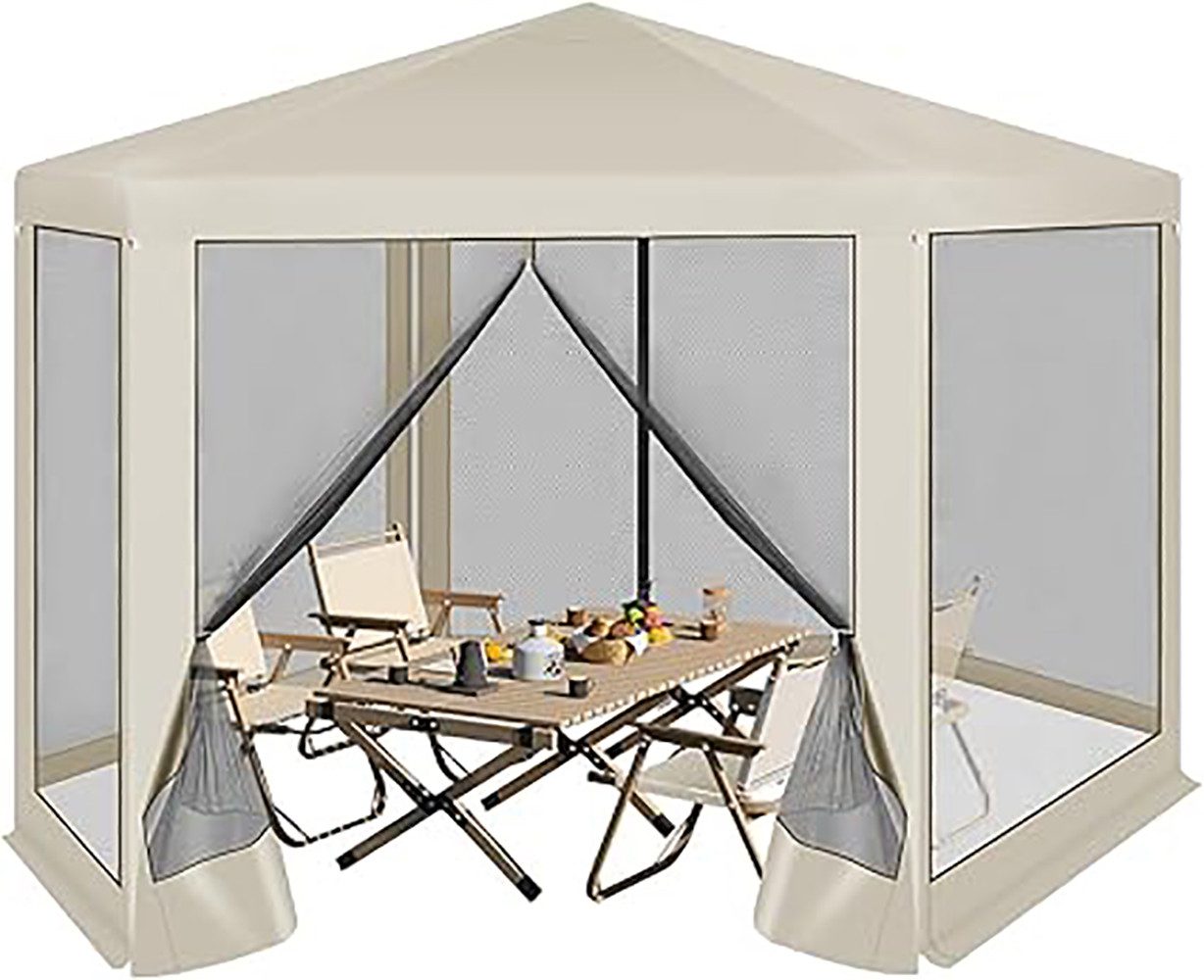 Woltu Pavillon, mit 4 Seitenteilen, 3,8x3,3 günstig online kaufen