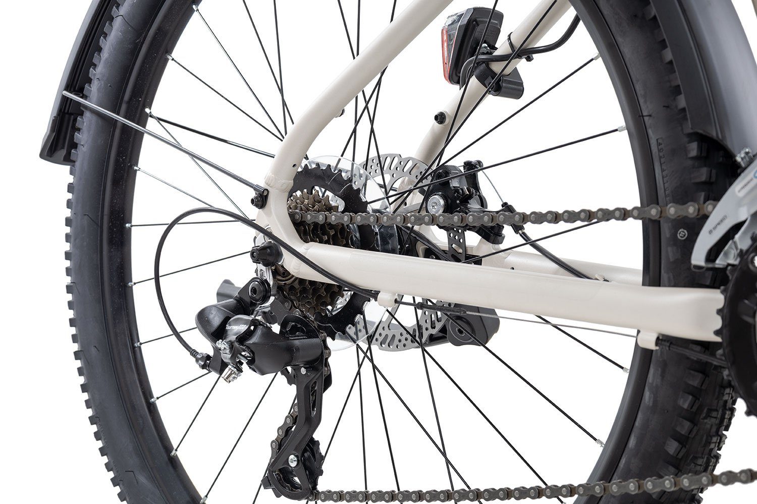 Axess Mountainbike MEEA ATB, 14 Gang Shimano RD-TX800-7 Schaltwerk, Kettenschaltung, MTB-Hardtail Damenrad 29 Zoll weiß