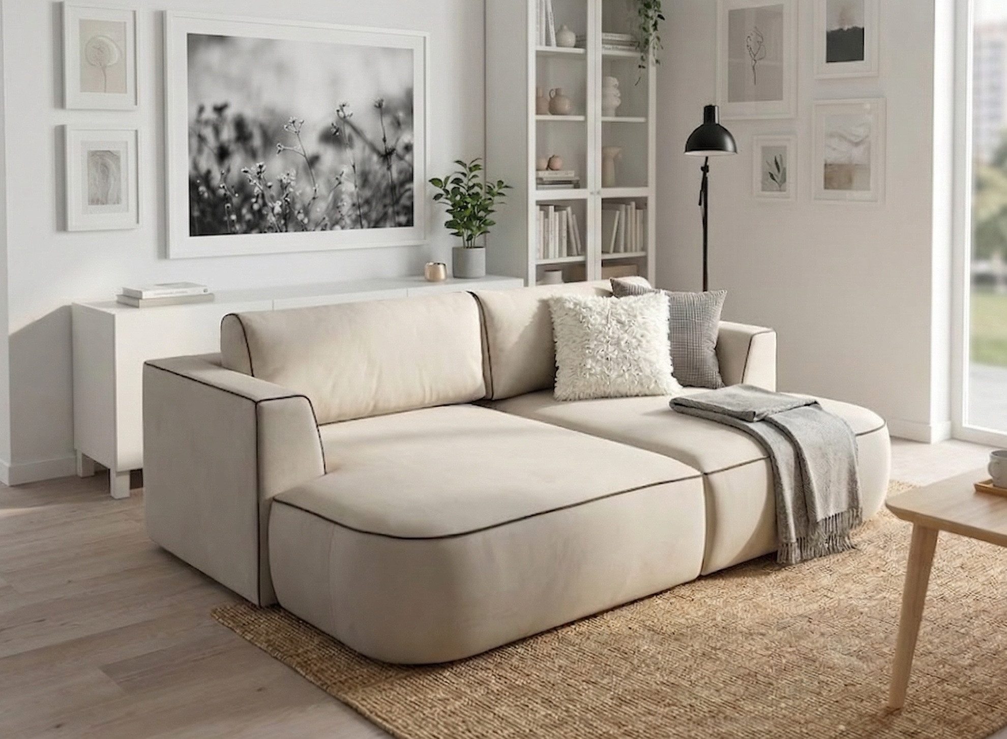 Labett Wohnlandschaft Modulares Sofa Cozi XXL BIGSOFA, Sofa Cozi – groß, bequem und modern mit gelegentlicher Schlaffunktion