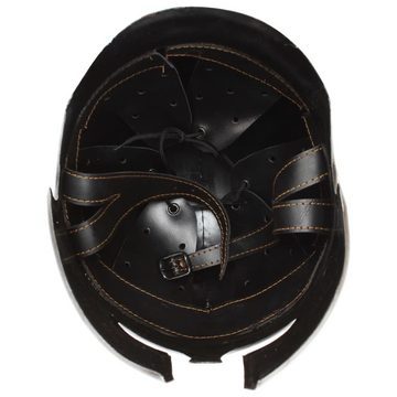 vidaXL Ritter-Kostüm Griechischer Krieger-Helm Antik Replik LARP Silbern Stahl