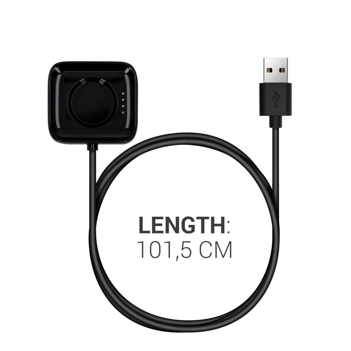 kwmobile Elektro-Kabel, für (41mm) Schwarz Watch Oppo Charger Watch Kabel Smart Ladekabel Fitnesstracker - Aufladekabel - Ersatzkabel USB 1
