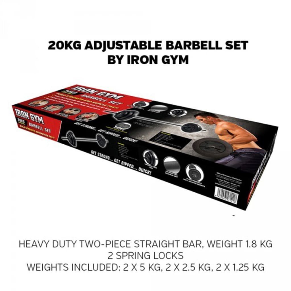 Iron Hantel-Set kg 20 IRG034 Gym Set Langhantel Einstellbare