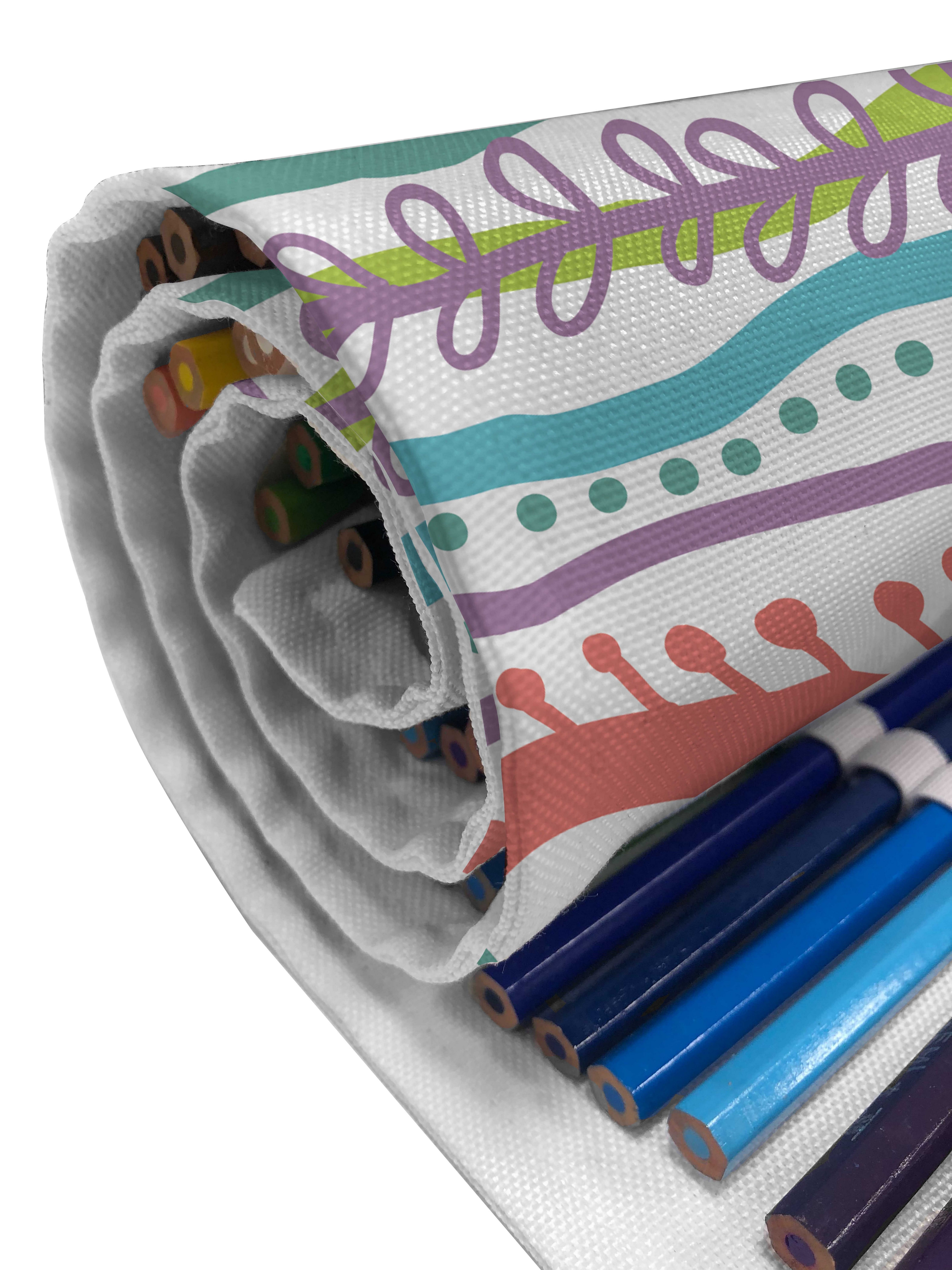Organizer, und langlebig Mehrfarbig Abstrakt Stiftablage Federmäppchen wirbeln Linien Segeltuch tragbar Abakuhaus Vertikale