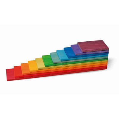 GRIMM´S Spiel und Holz Design Spielbausteine Bauplatten Regenbogen 11 Teile Holzspielzeug 11 Teile