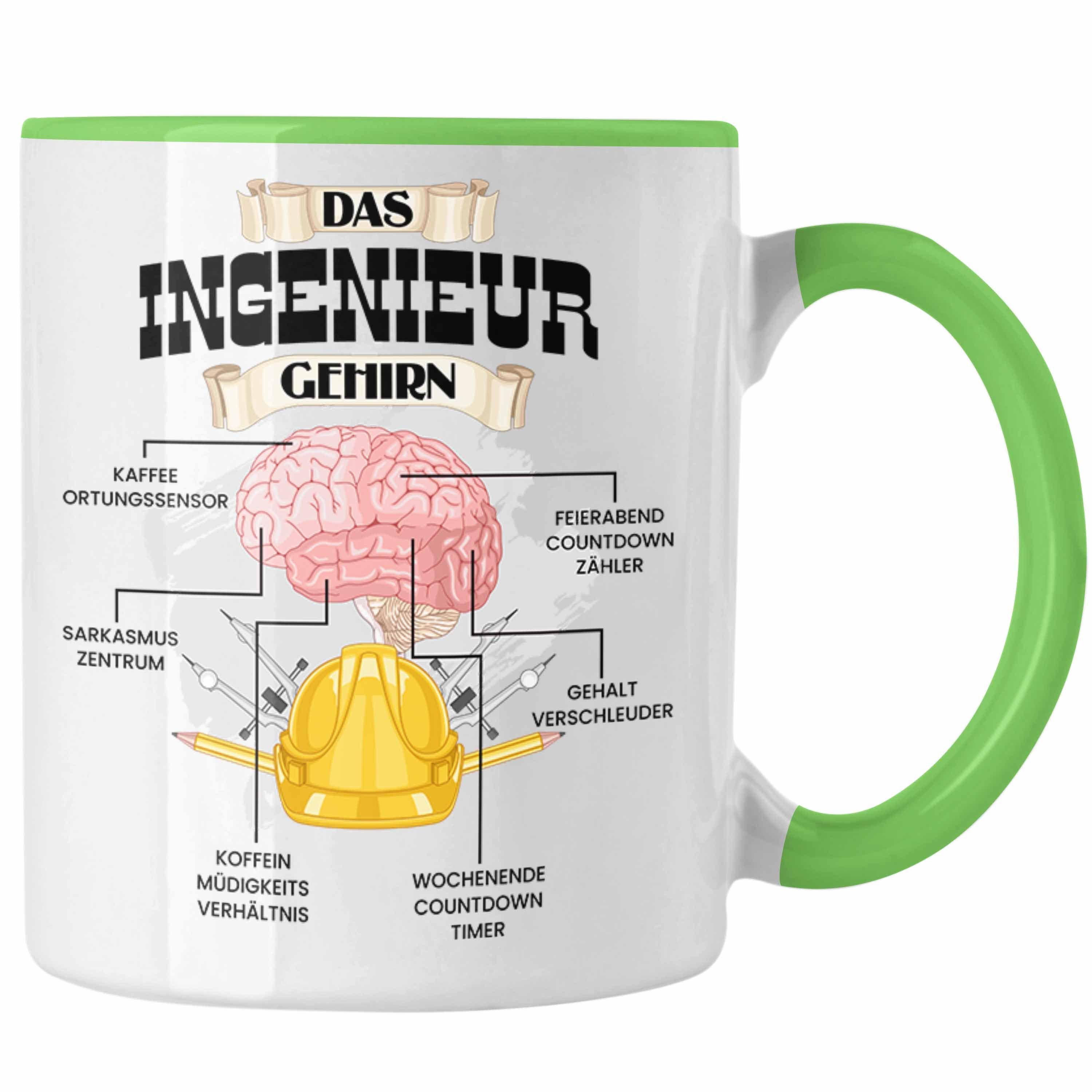 Trendation Tasse Trendation - Ingenieur Tasse Lustiges Geschenk für Bester Ingenieur Sp Grün