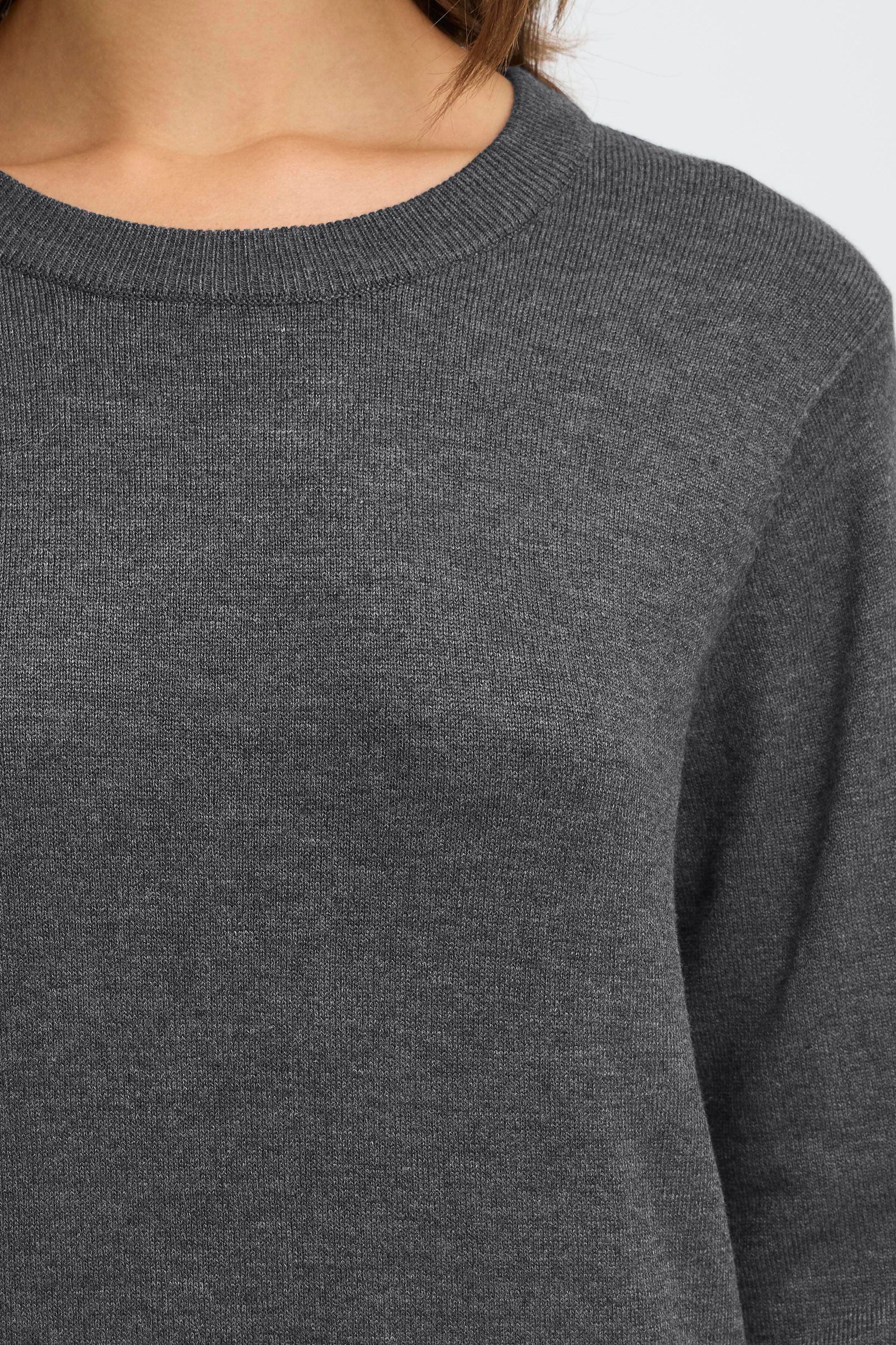 OXMO Strickkleid OXAida Gemütliches Strickkleid mit Rundhalsausschnitt
