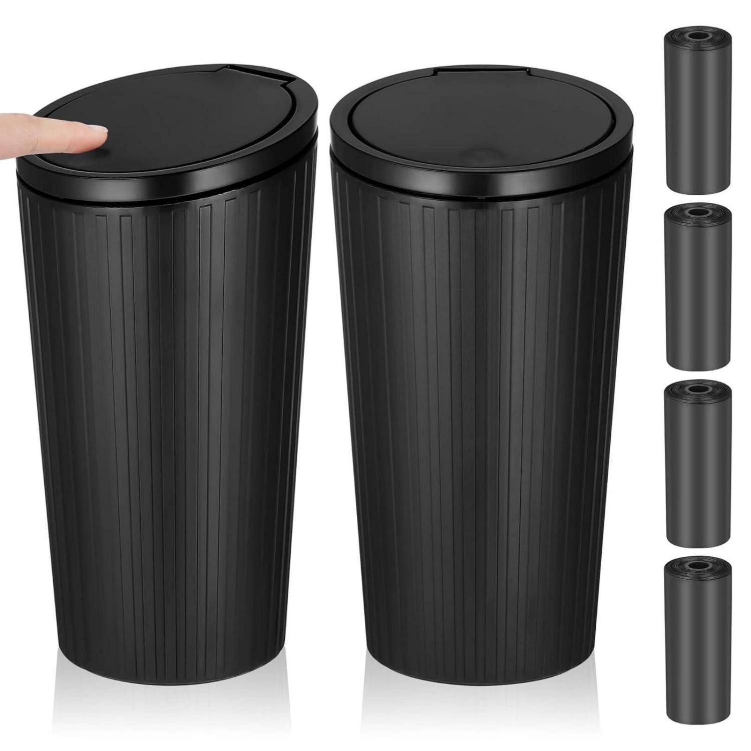 LuxusKollektion Tischrestebehälter Auto-Mülleimer 2er Set mit Deckel wasserdicht geruchsdicht