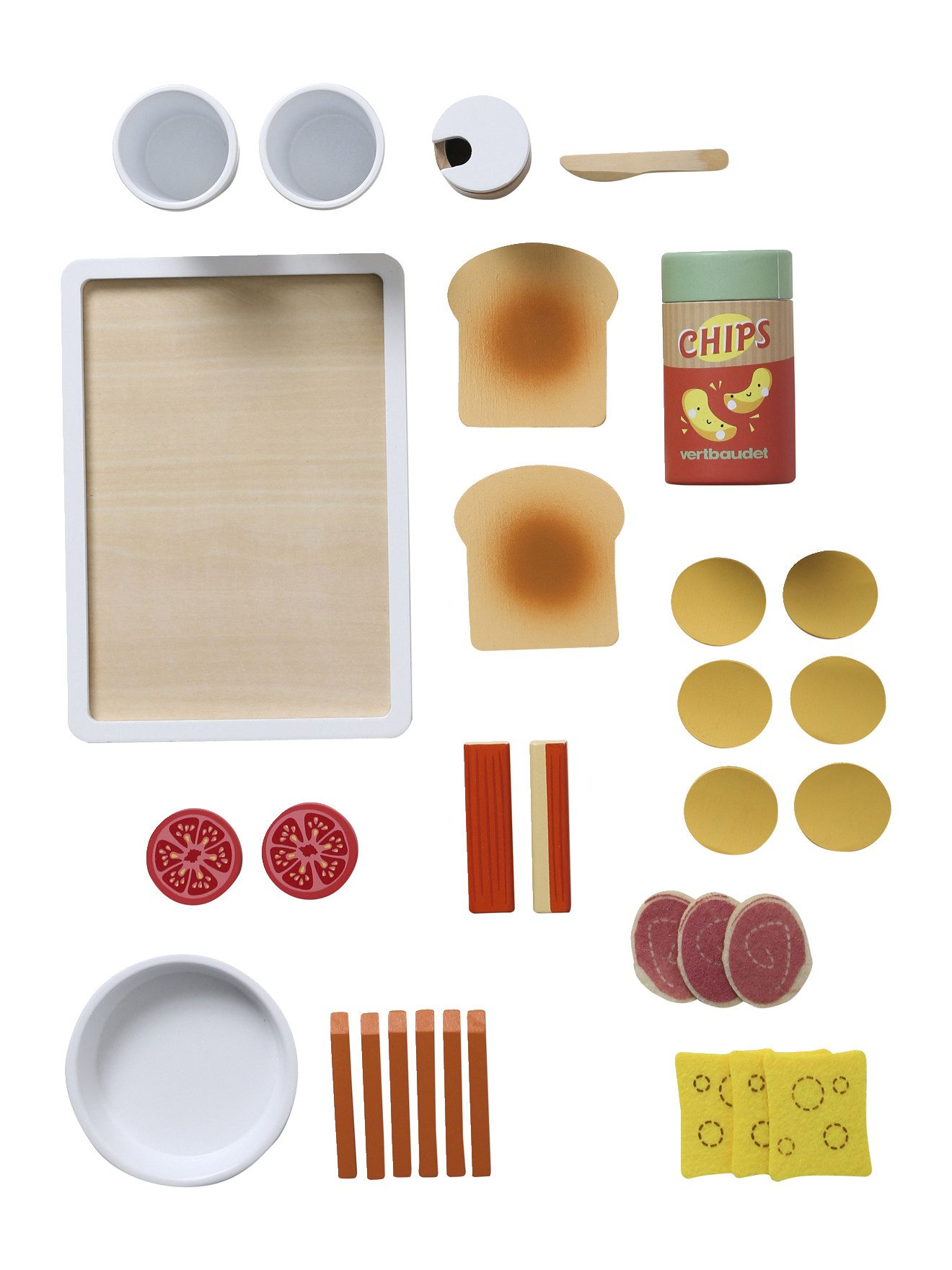vertbaudet Spielküche Kinder Snack-Set, Holz FSC® Holz