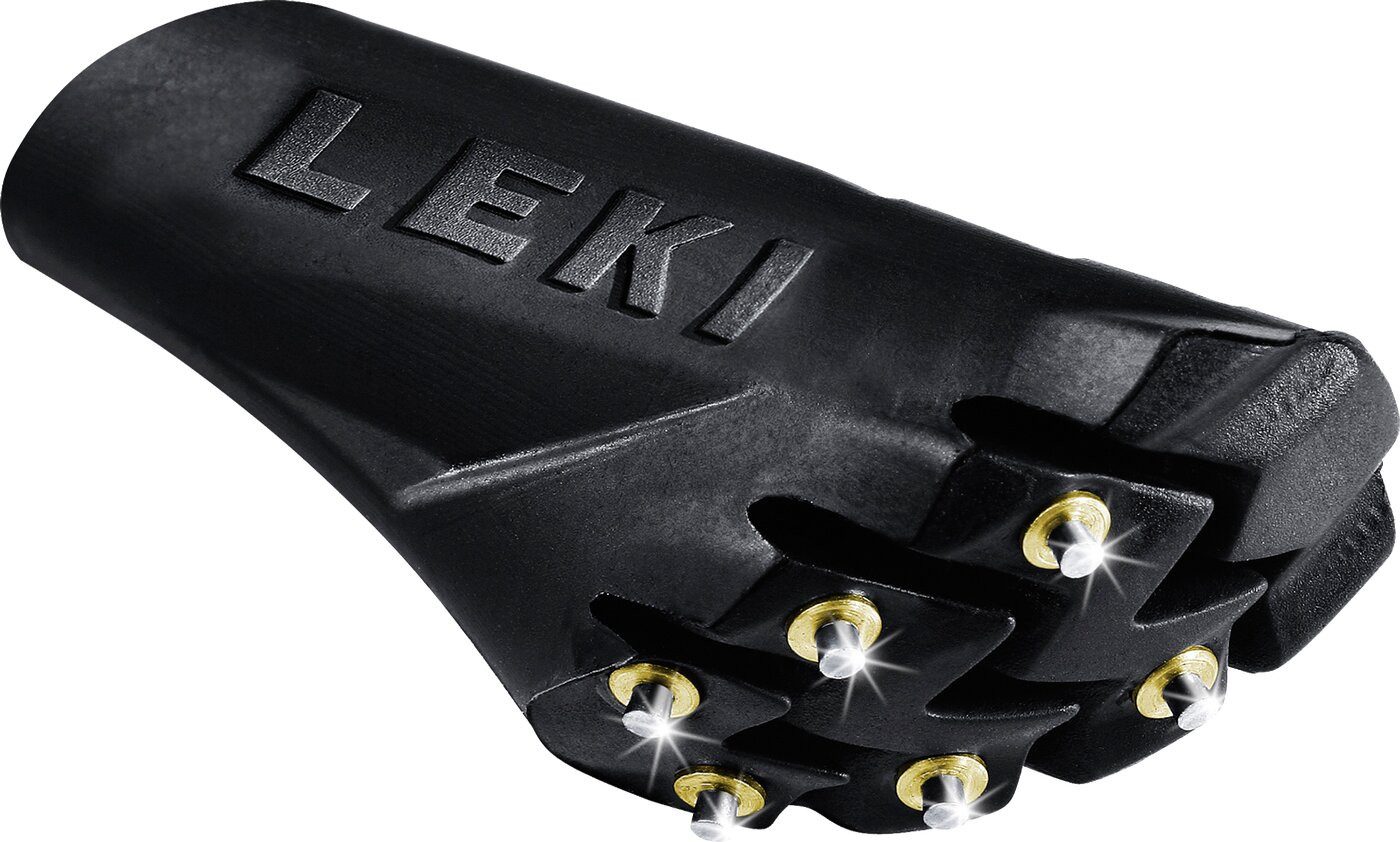Leki Nordic-Walking-Stöcke Silent Spike Pad Walking SCHWARZ