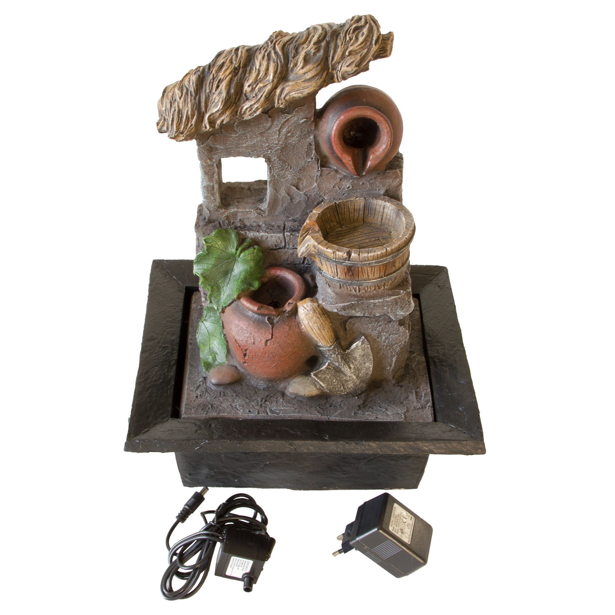 Lemodo Zimmerbrunnen Wasserspiel Krug, Tischbrunnen mit LED Beleuchtung und günstig online kaufen