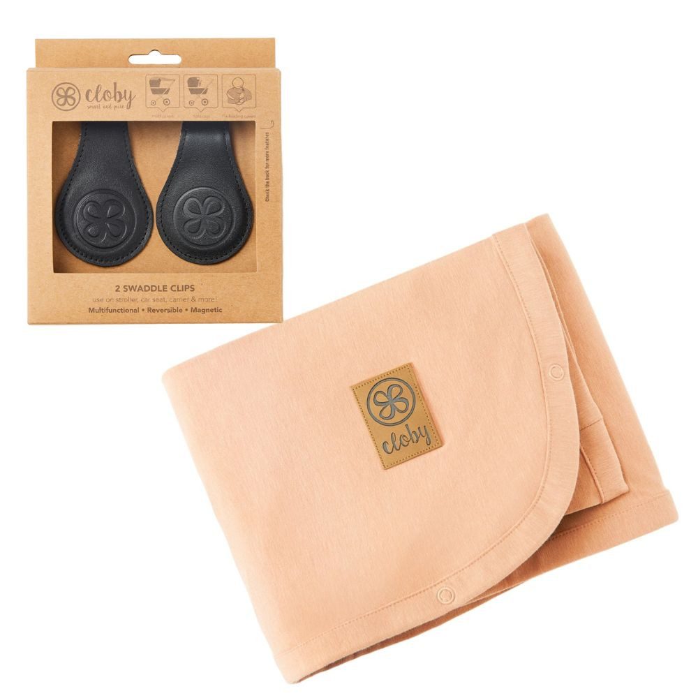 Cloby Kinderwagen-Sonnenschutzhülle UV Decke und Magnetclips im Set